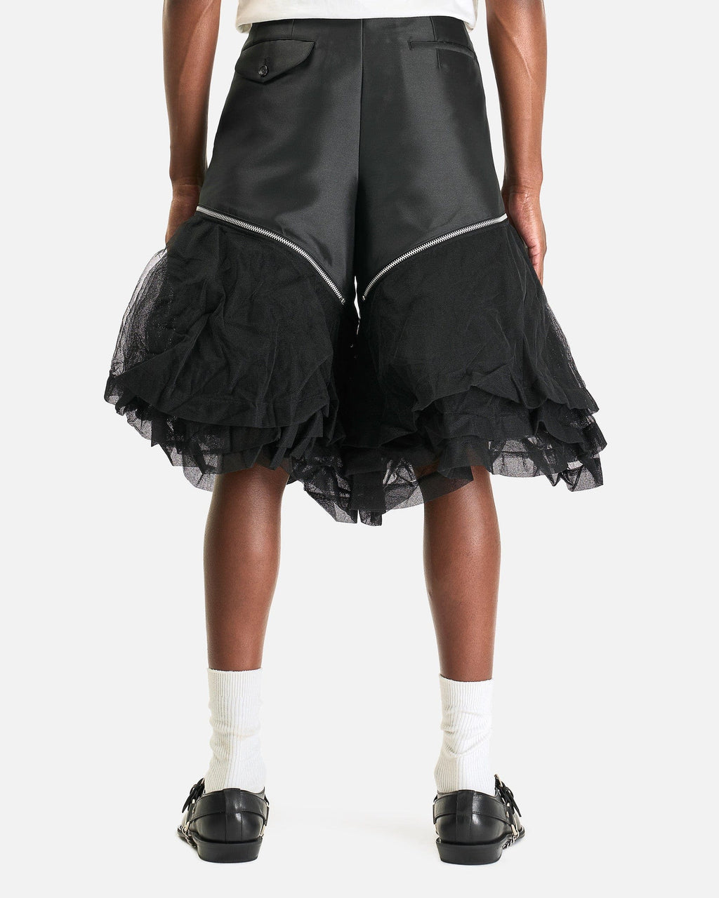 Оригінальна Mesh Flare Shorts In Black Comme des garcons – збільшений вид