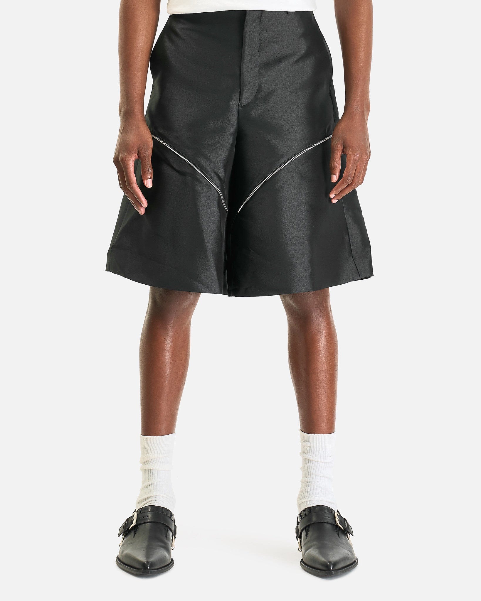 Оригінальна Mesh Flare Shorts In Black Comme des garcons – вид ззаду