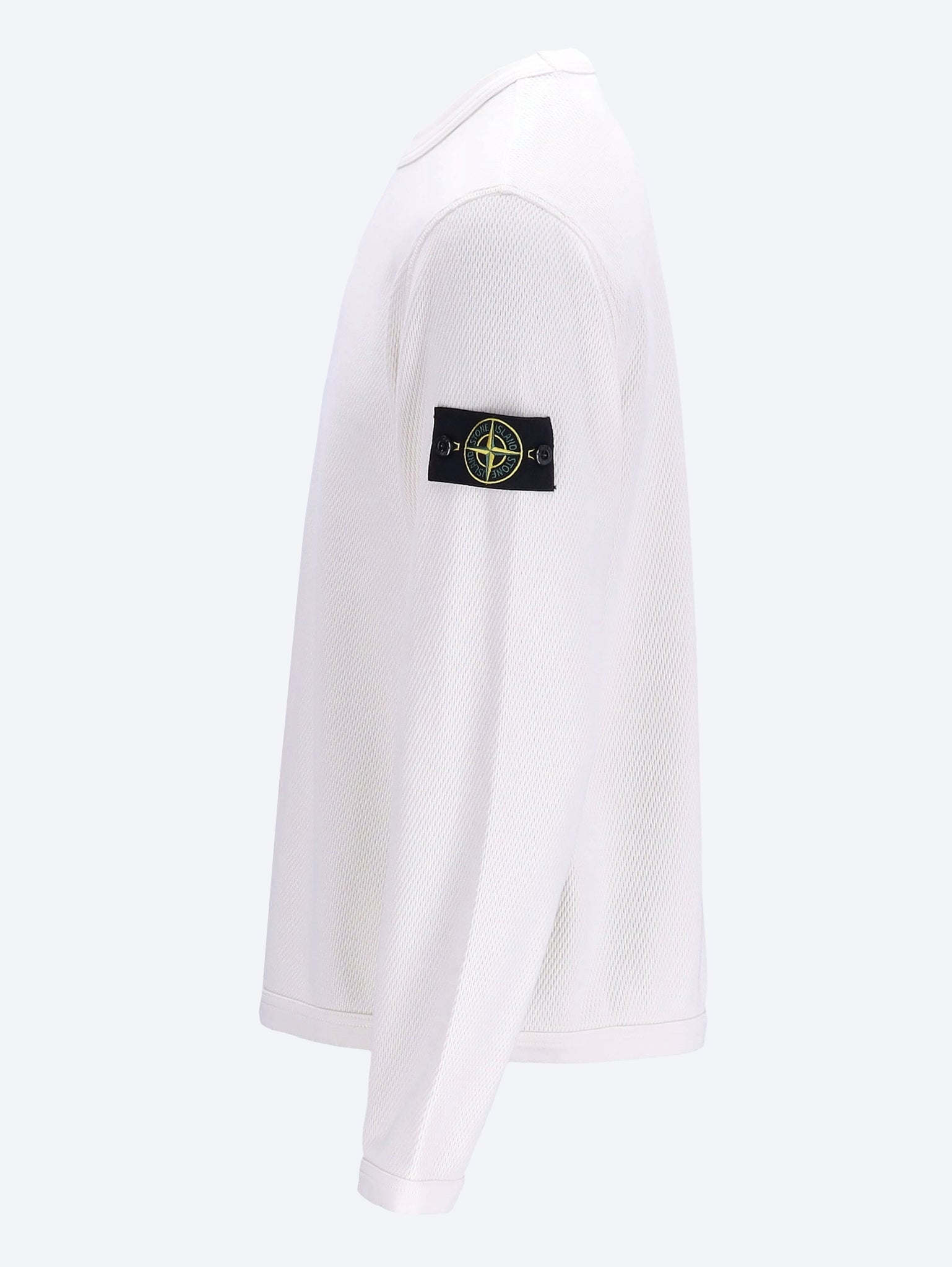Mesh Stitch Organic Cotton Fleece Sweatshirt Stone island – Гарантія оригінальності – вид ззаду