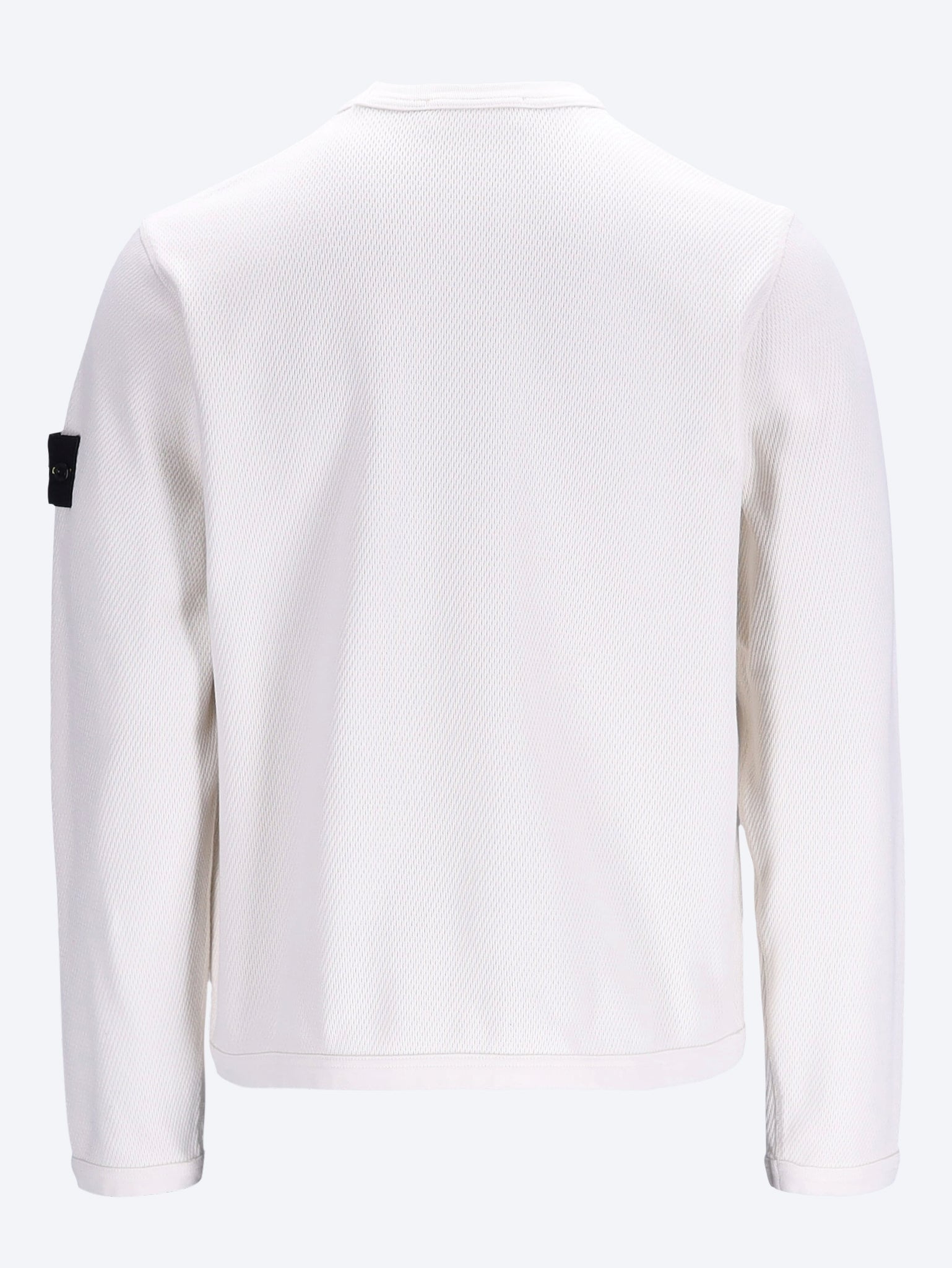 Mesh Stitch Organic Cotton Fleece Sweatshirt Stone island – Гарантія оригінальності – детальний вид