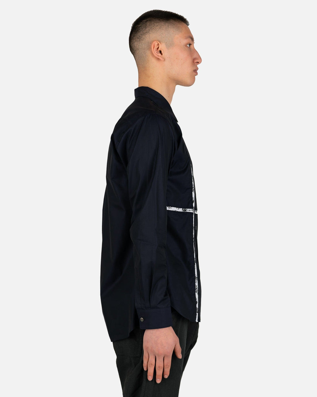 Mickey Mouse Paneled Button-Up In Navy Comme des garcons оригінал – Купити в Україні – вид ззаду
