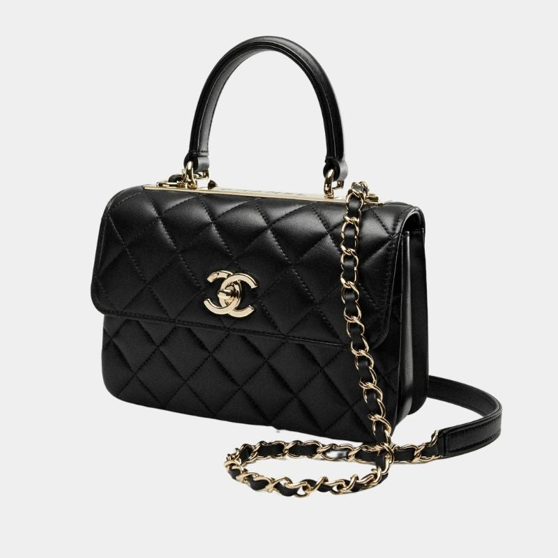 Mini Flap Bag With Top Handle Lambskin Black Chanel оригінал – Купити в Україні – детальний вид