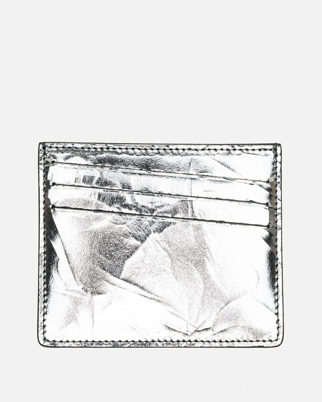 Оригінальна Mirror Cardholder In Silver Maison margiela – боковий вид