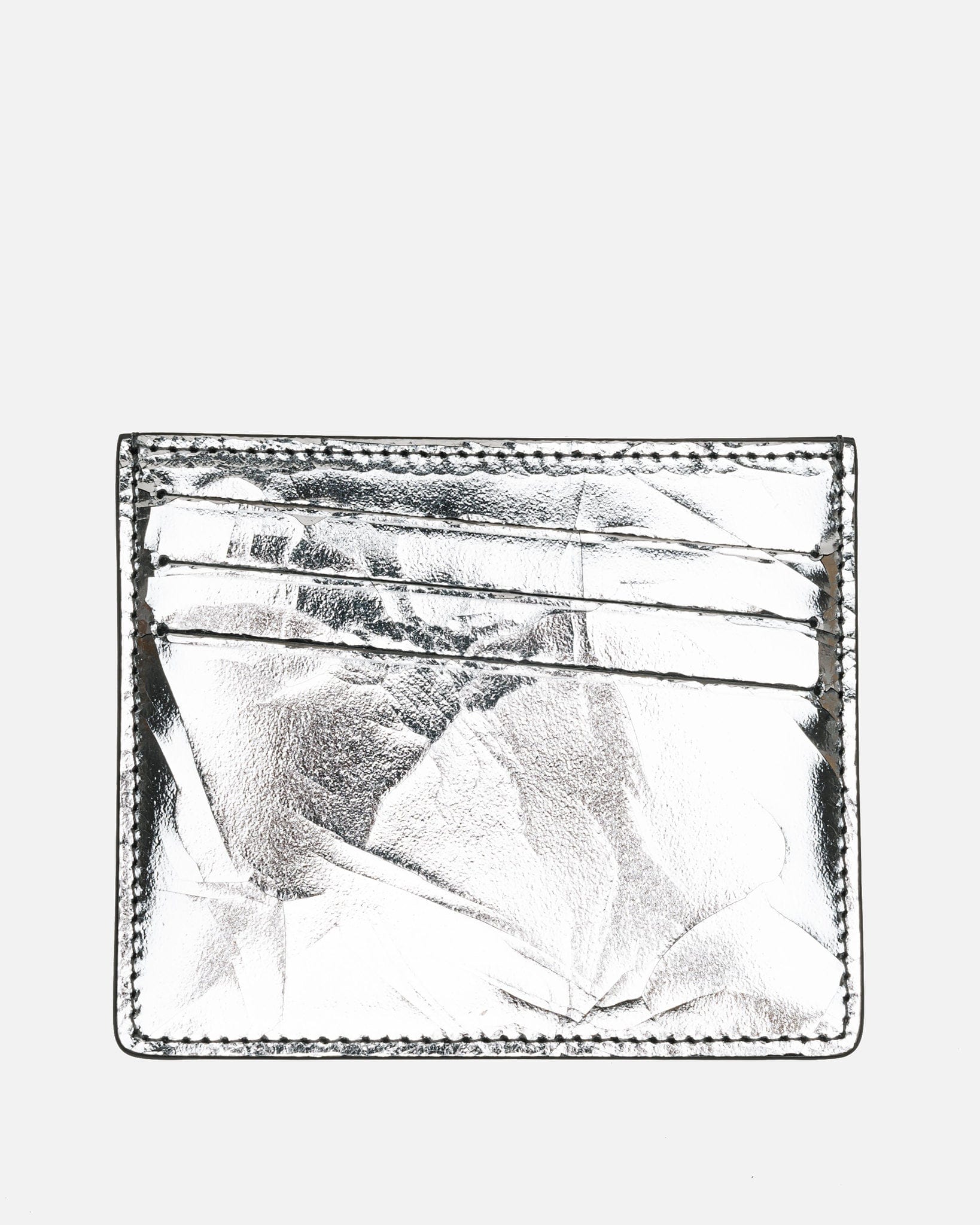 Оригінальна Mirror Cardholder In Silver Maison margiela – боковий вид