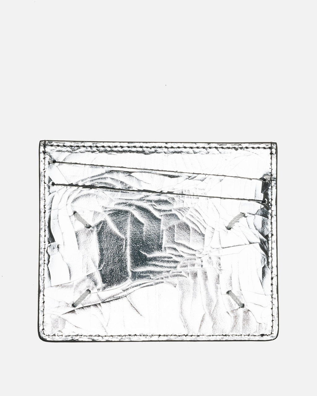 Оригінальна Mirror Cardholder In Silver Maison margiela – вид ззаду