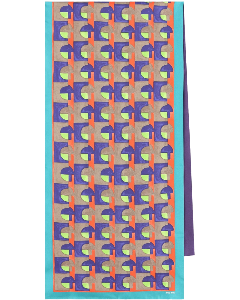 Printed Silk Scarf Miu miu – Гарантія оригінальності