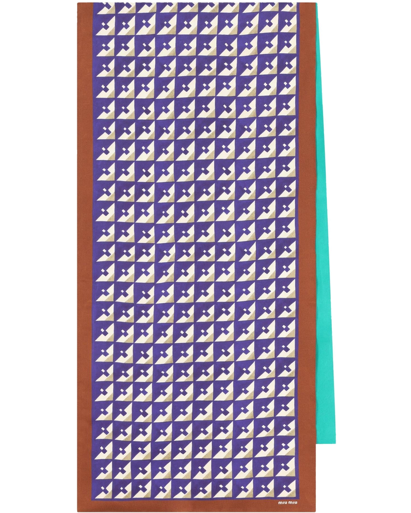 Printed Silk Scarf Miu miu – Гарантія оригінальності