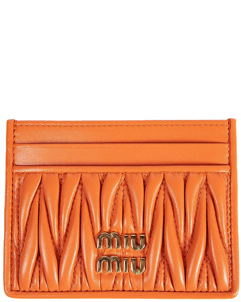 Matelassé Nappa Leather Card Holder Miu miu – Гарантія оригінальності