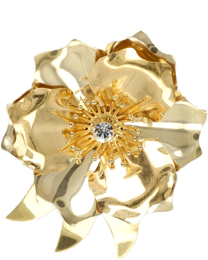 Оригінальна Metal Brooch With Central Crystal Miu miu