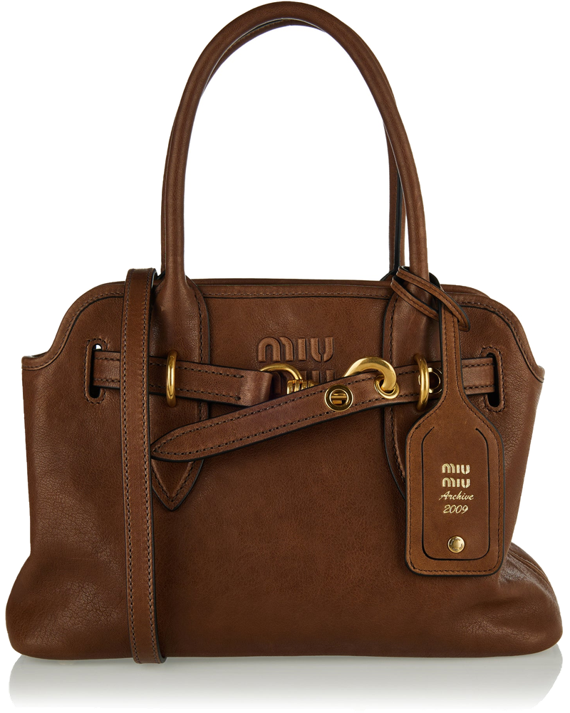 Оригінальна Aventure Leather Shoulder Bag Miu miu