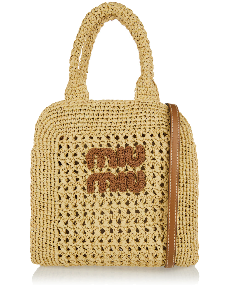 Raffia Woven Tote Bag Miu miu – Гарантія оригінальності