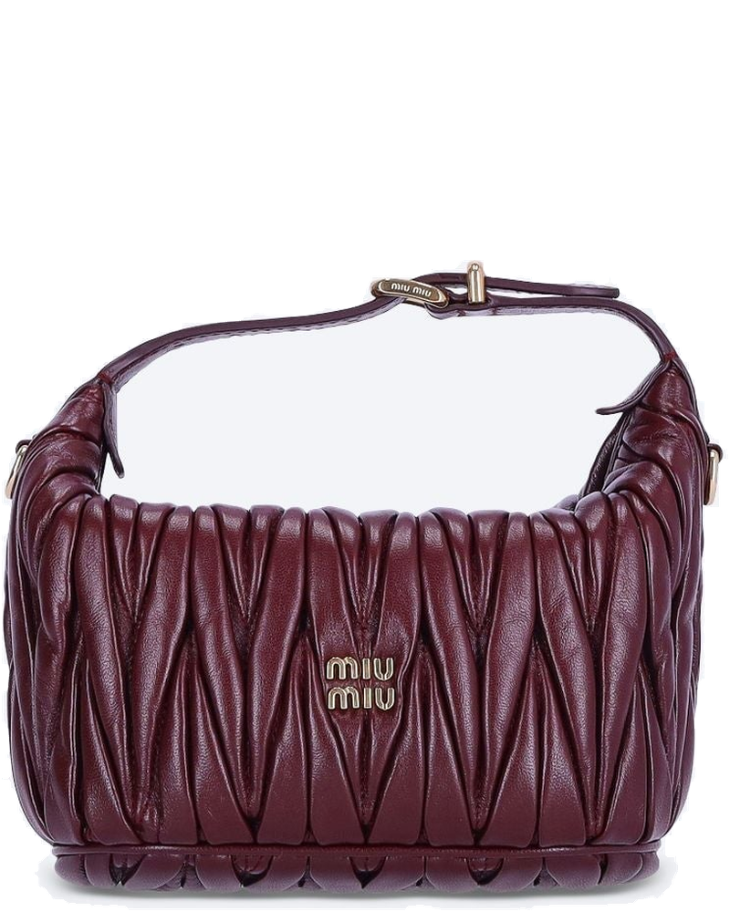 Оригінальна Matelasse Nappa Leather Pouch Miu miu