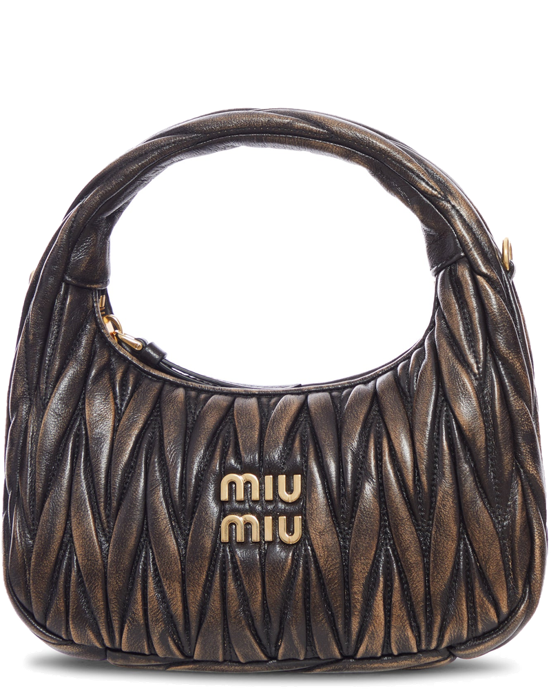Оригінальна Wander Hobo Bag In Matelassé Nappa Miu miu