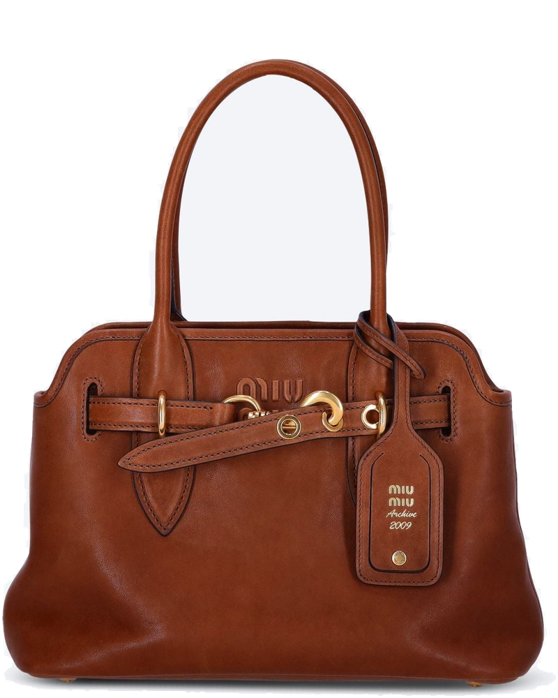 Nappa Aviator Leather Handbag Miu miu – Гарантія оригінальності