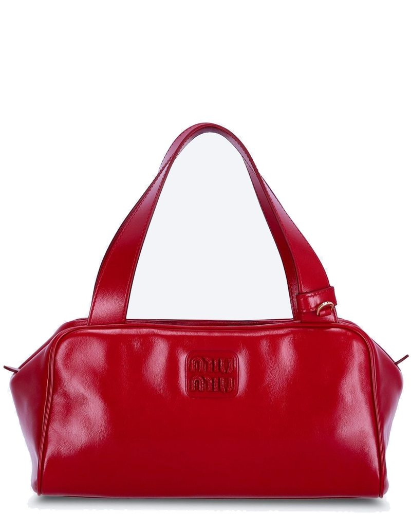 Оригінальна Softy Shine Leather Handbag Miu miu