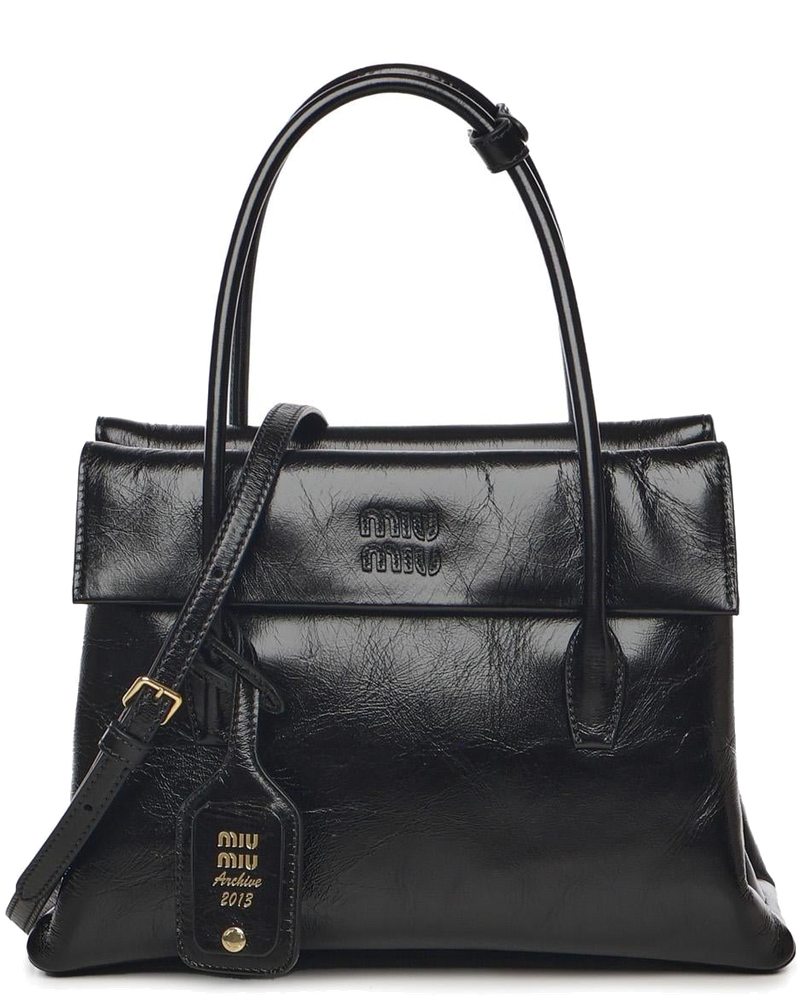 Оригінальна Borsa Solitaire In Pelle Lucida Miu miu