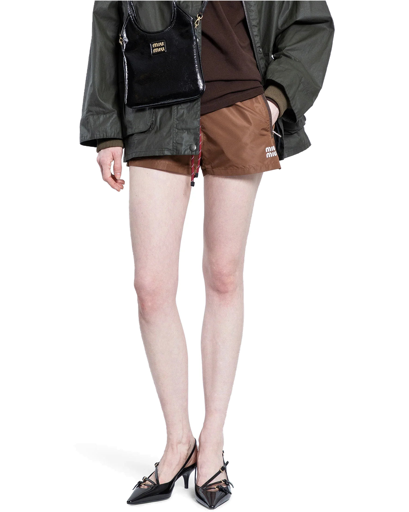 Woman Brown Shorts Miu miu – Гарантія оригінальності