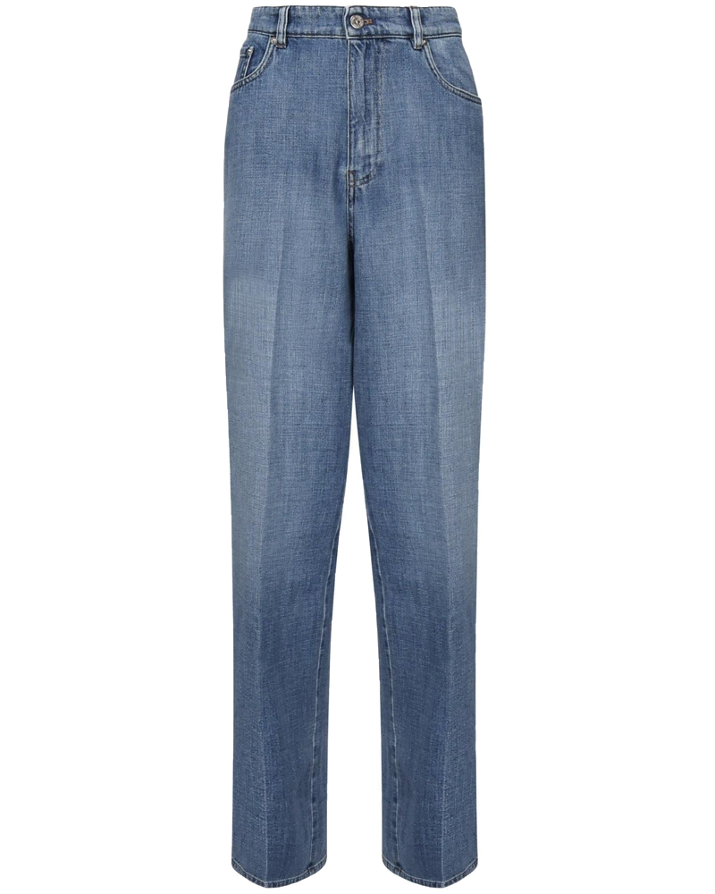 Оригінальна Jeans In Denim Con Logo Miu miu