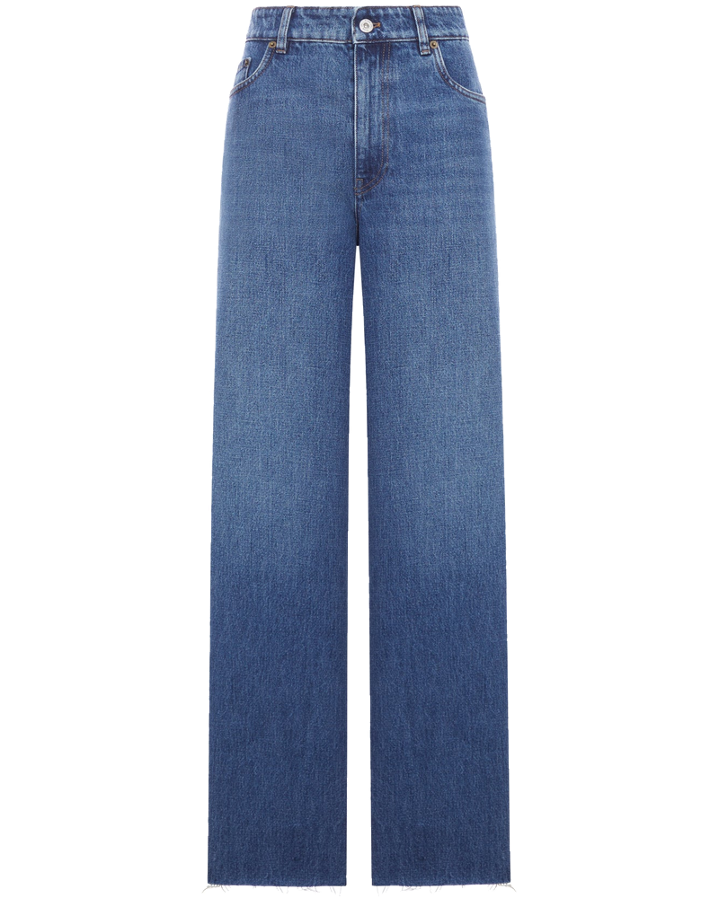 Оригінальна Five-Pocket Denim Trousers Miu miu