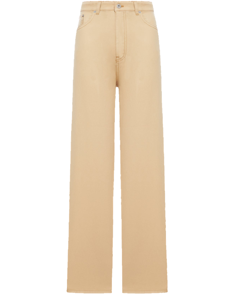 Оригінальна Wide Leg Denim Trousers Miu miu