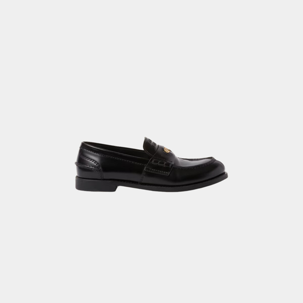 Brushed Leather Penny Loafers Miu miu – Гарантія оригінальності – боковий вид