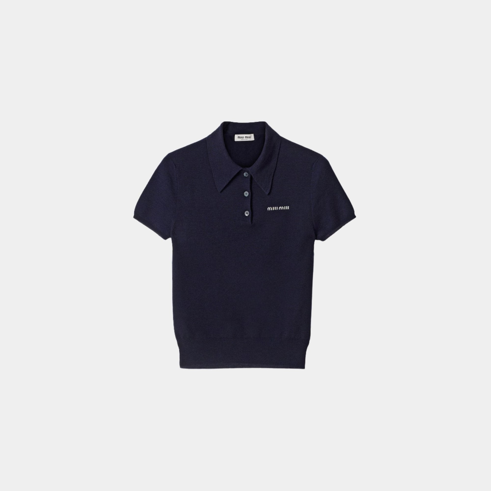 Cashmere Polo Shirt Miu miu – Гарантія оригінальності – боковий вид
