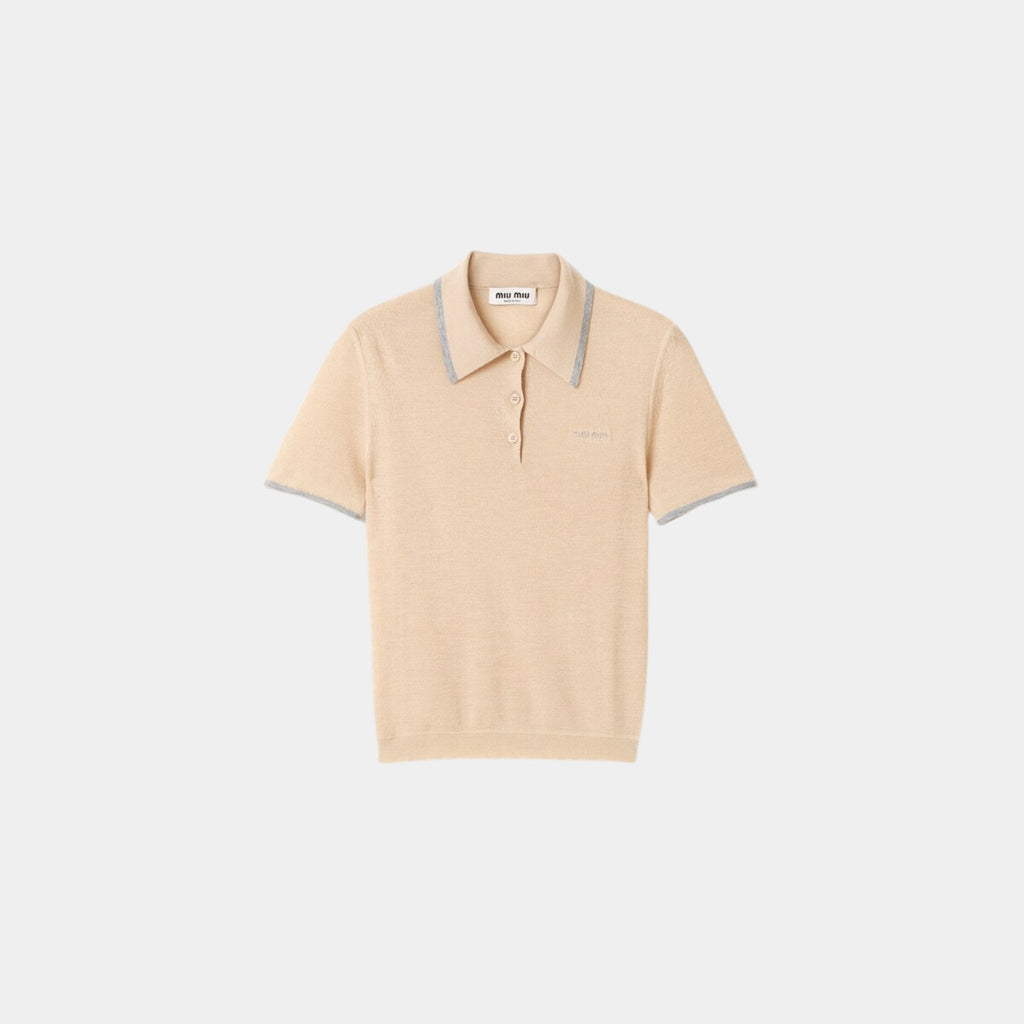 Cashmere And Silk Polo Shirt Miu miu оригінал – Купити в Україні – боковий вид