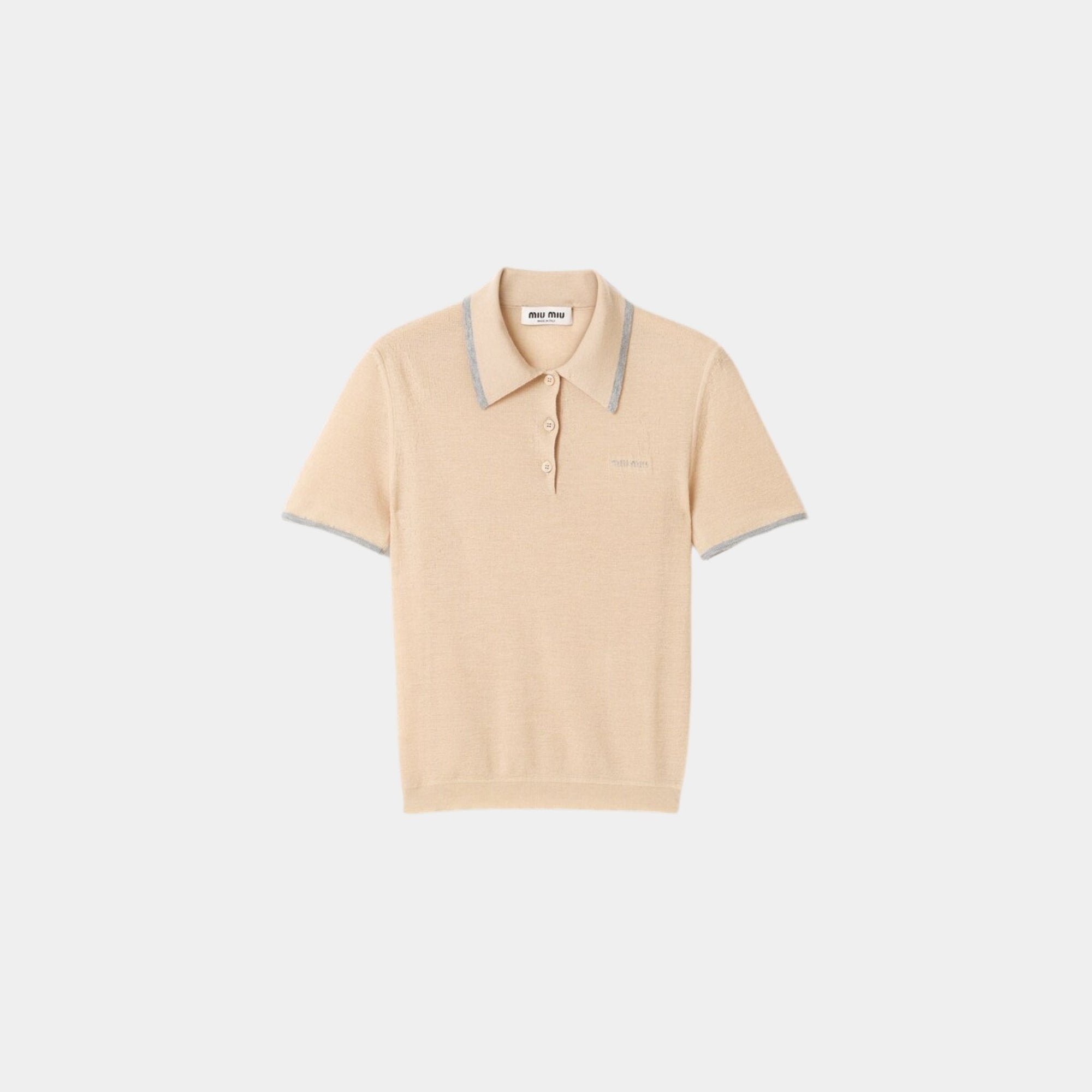 Cashmere And Silk Polo Shirt Miu miu оригінал – Купити в Україні – боковий вид