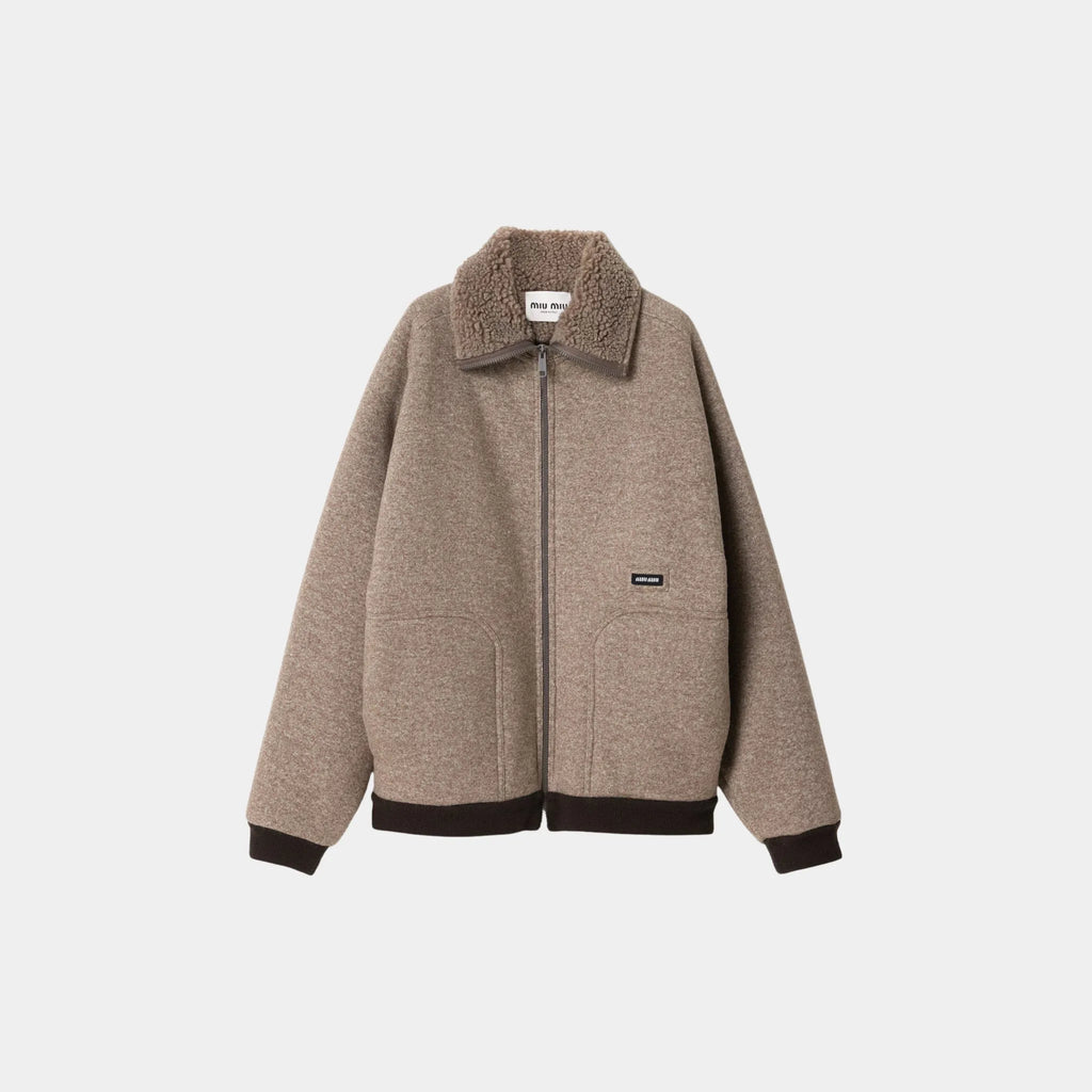 Cotton Fleece Zipper Blouson Jacket Miu miu оригінал – Купити в Україні – боковий вид