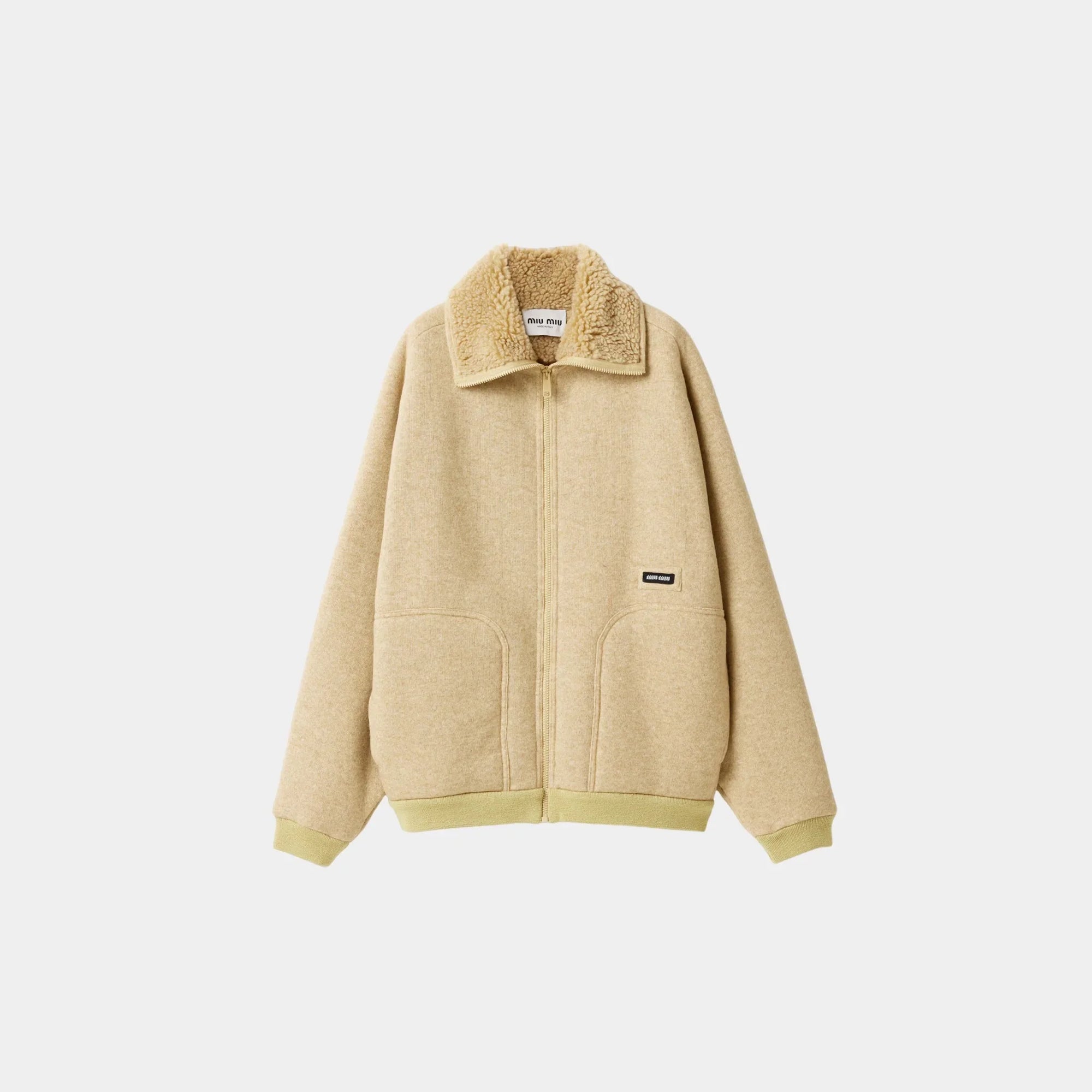 Cotton Fleece Zipper Blouson Jacket Miu miu оригінал – Купити в Україні – детальний вид