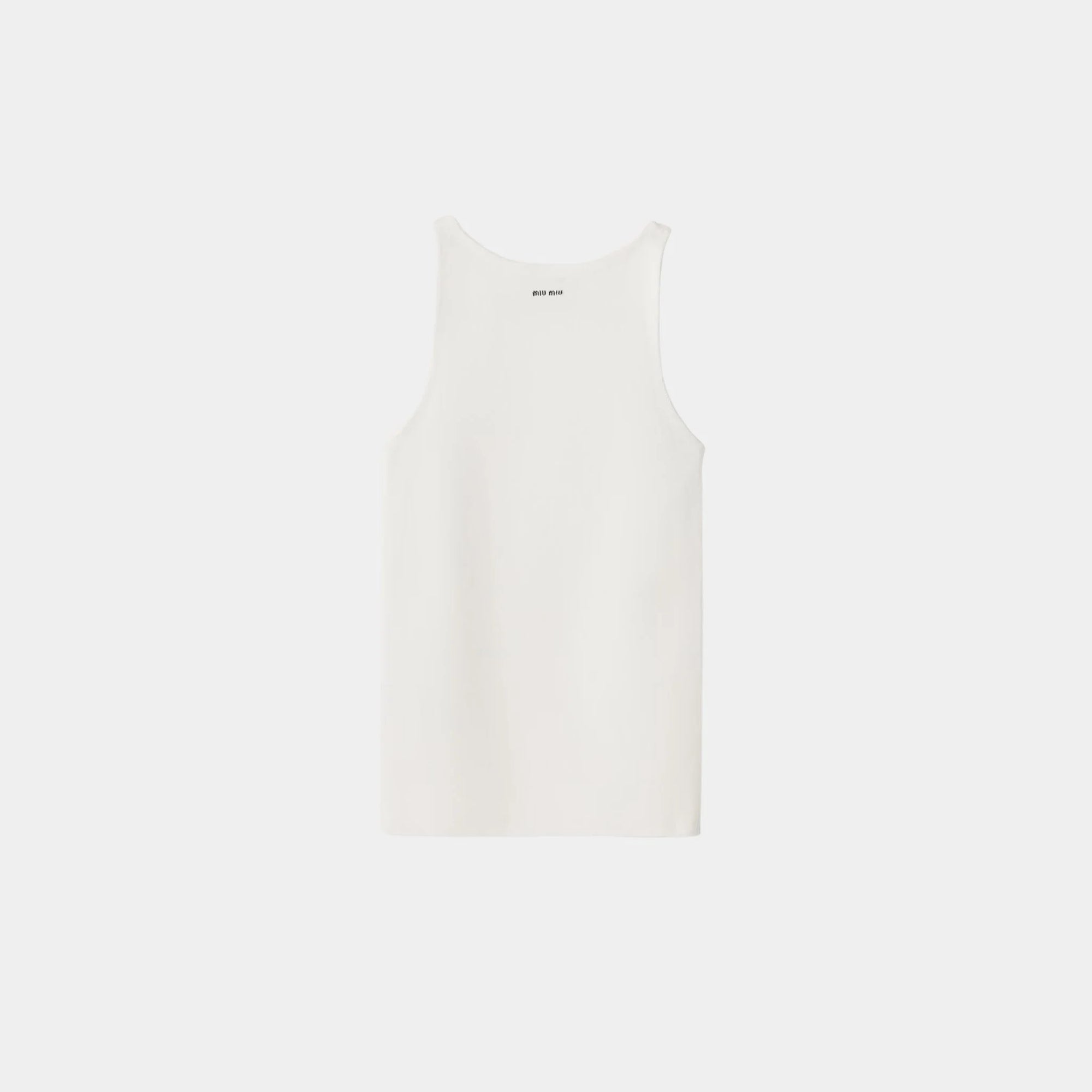 Cotton Knit Tank Top Miu miu – Гарантія оригінальності – боковий вид