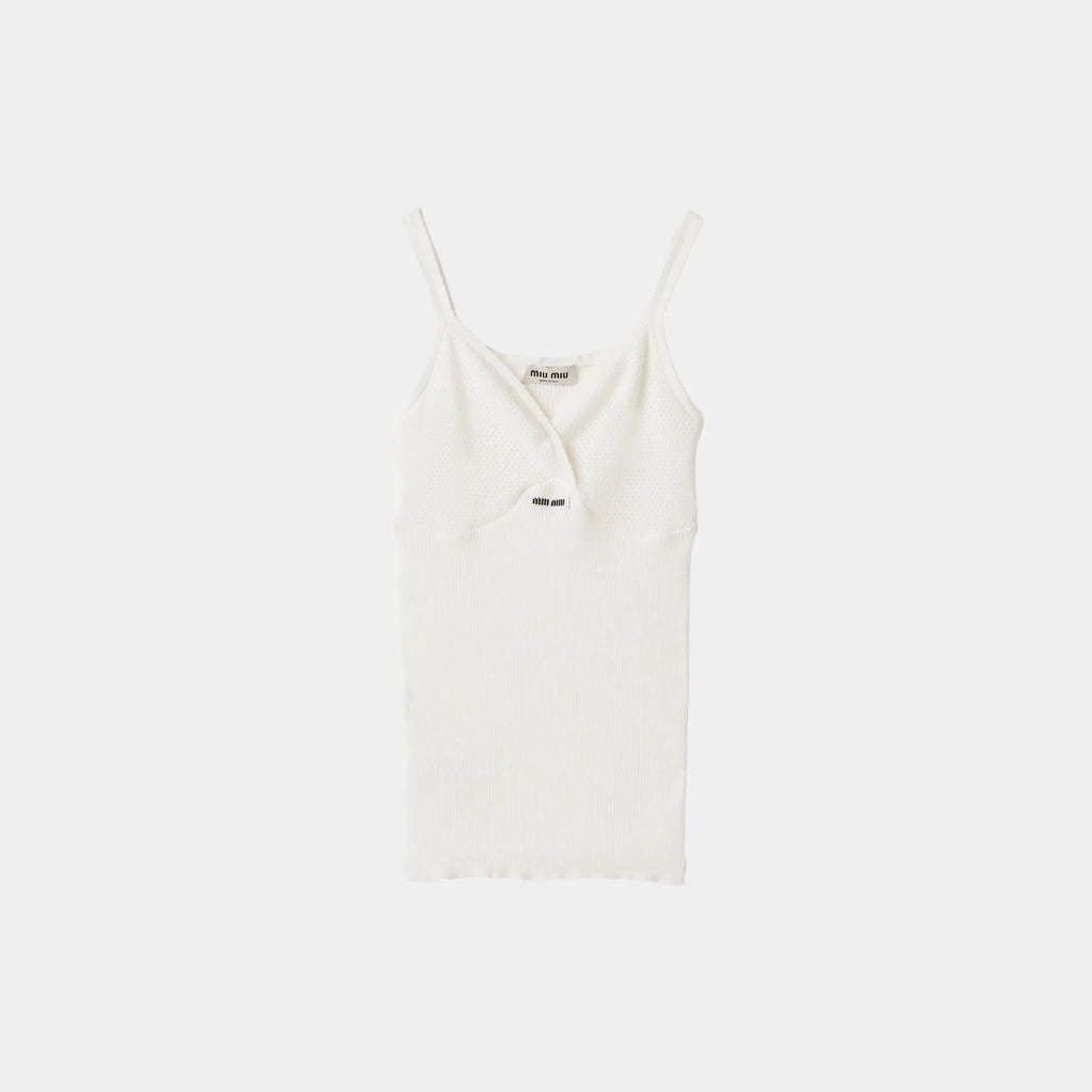 Cotton Knit Top Miu miu – Гарантія оригінальності – боковий вид