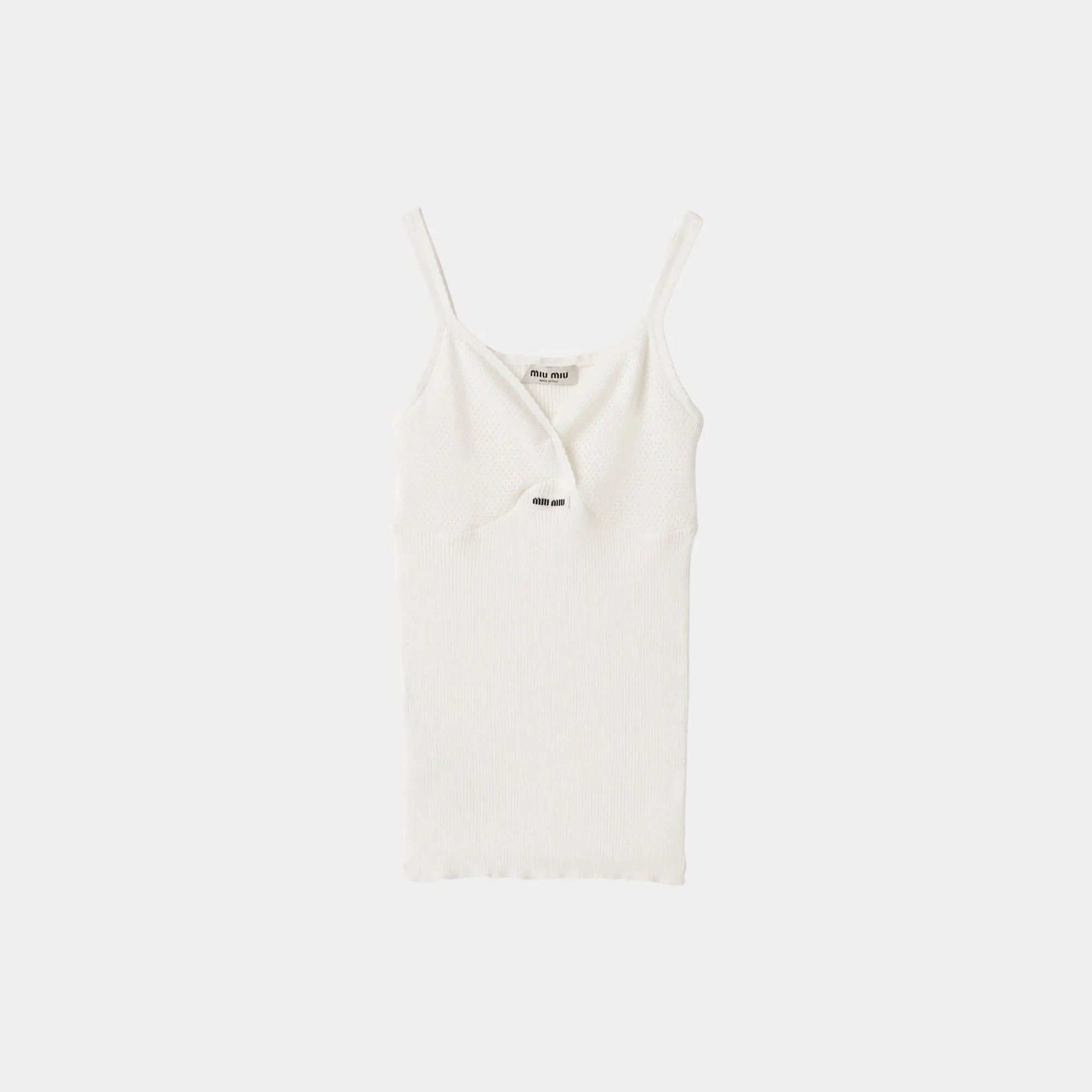 Cotton Knit Top Miu miu – Гарантія оригінальності – боковий вид