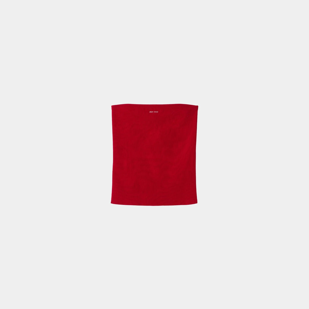 Cotton Knit Tube Top Miu miu оригінал – Купити в Україні – вид ззаду