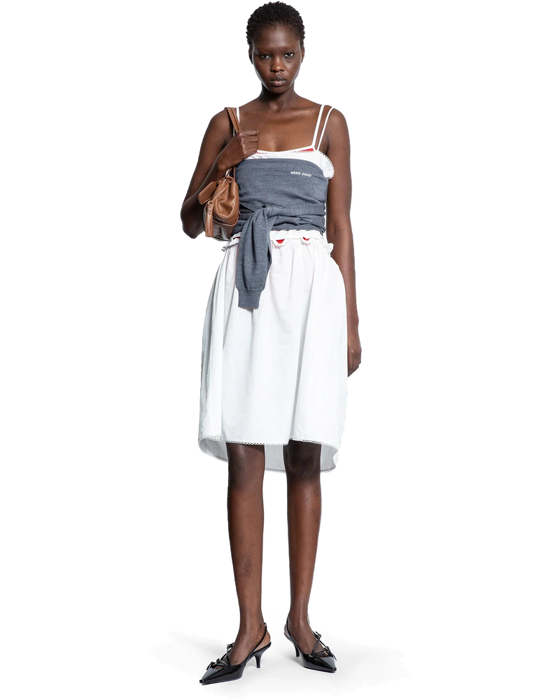 Оригінальна Slubbed Poplin Dress Miu miu