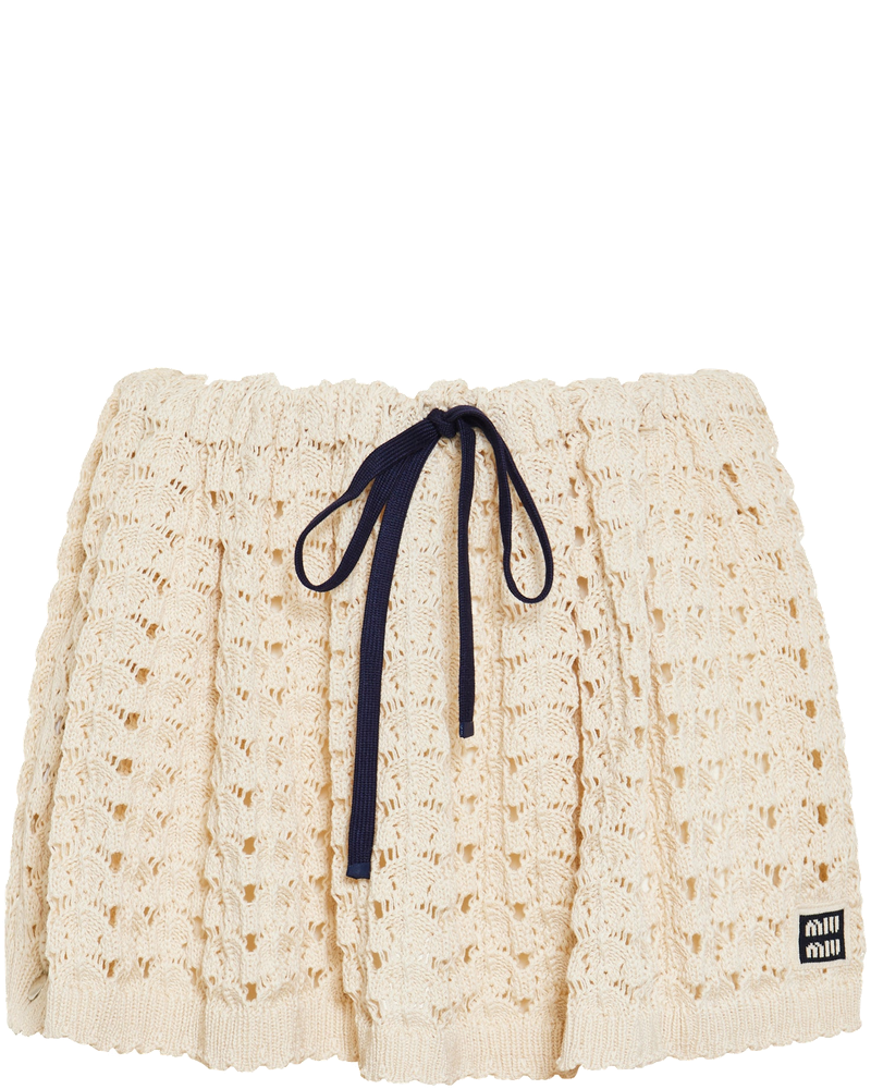 Cotton Mini Skirt Miu miu – Гарантія оригінальності