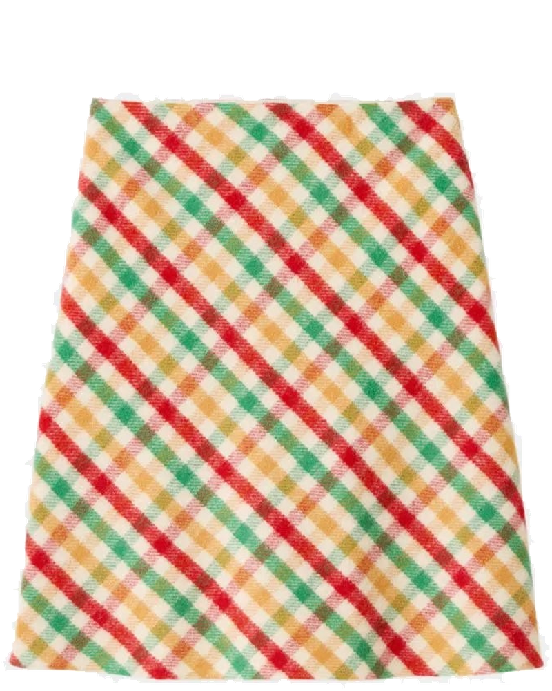 Оригінальна Diagonal Check Skirt Miu miu