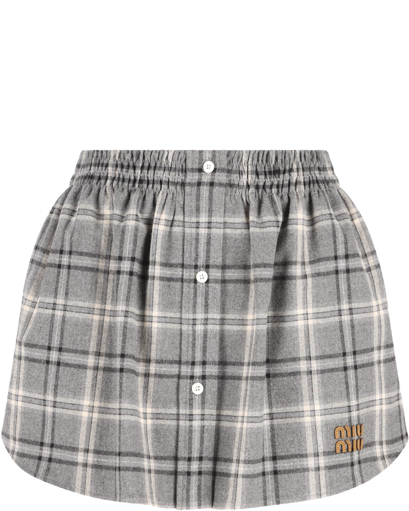 Mini Skirt In Check Flannel Miu miu оригінал – Купити в Україні