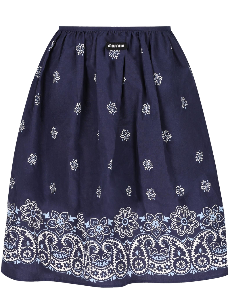 Cotton Poplin Skirt Miu miu – Гарантія оригінальності