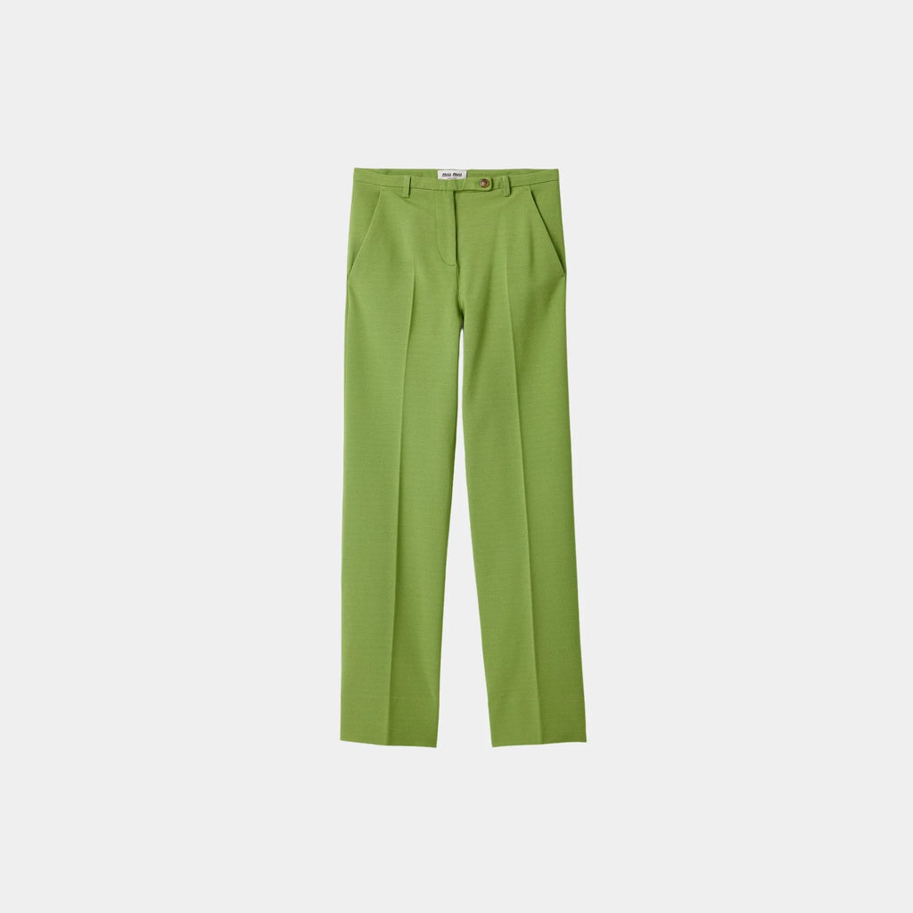 Fabric Stitch Knit Pants With Button Miu miu – Гарантія оригінальності – збільшений вид