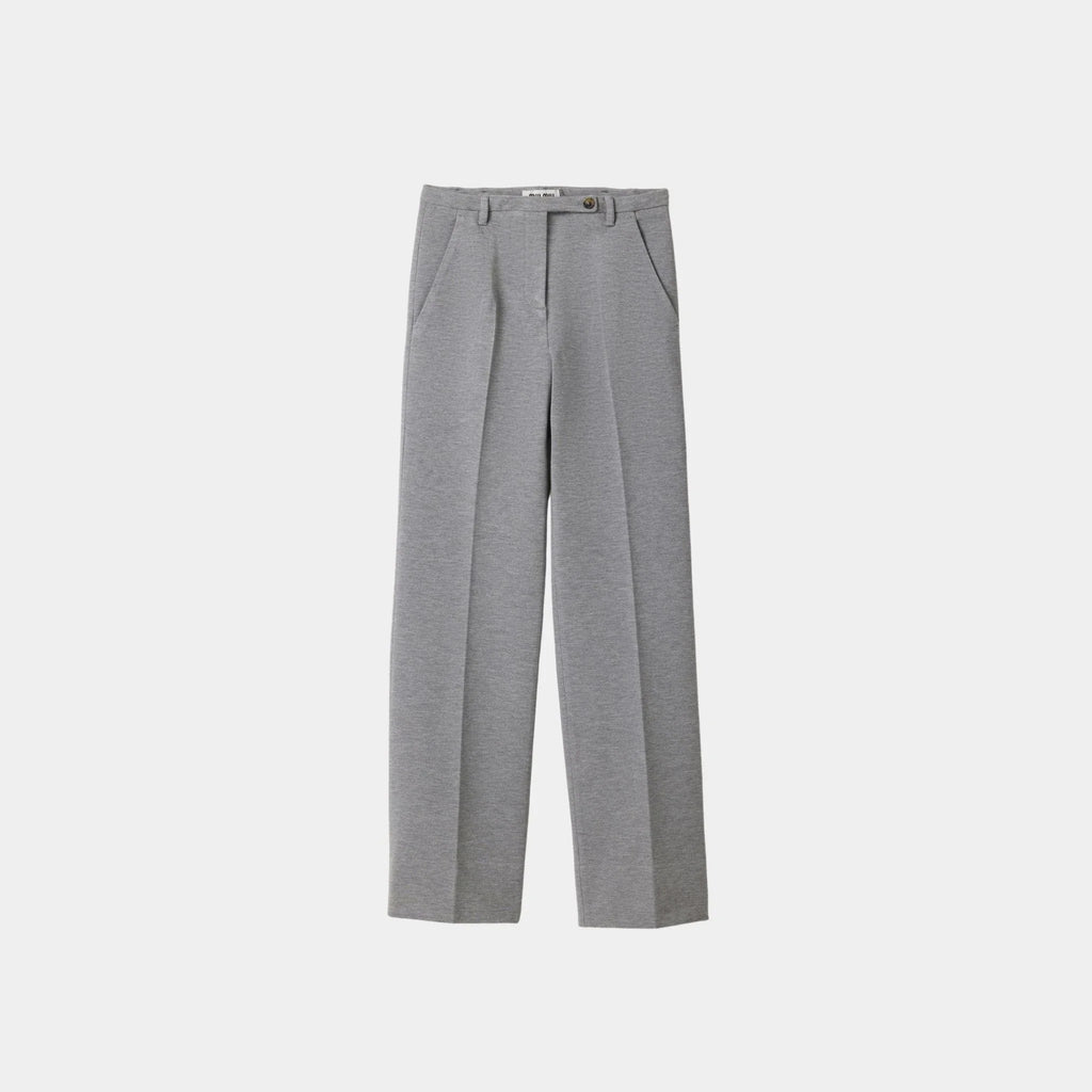 Fabric Stitch Knit Pants With Button Miu miu – Гарантія оригінальності – боковий вид