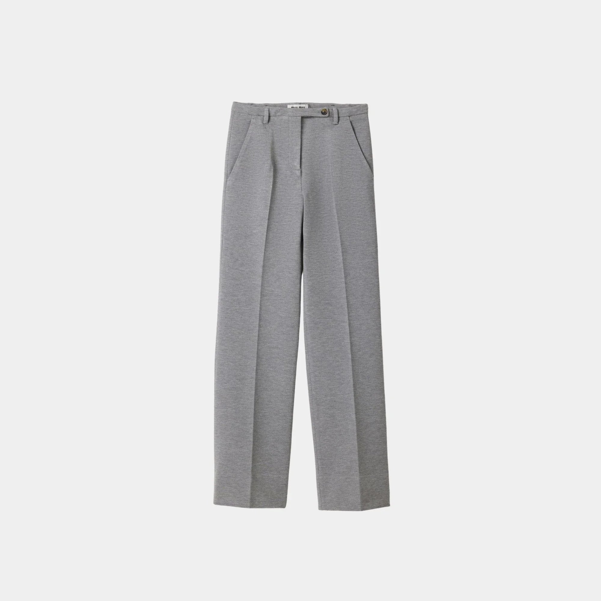 Fabric Stitch Knit Pants With Button Miu miu – Гарантія оригінальності – боковий вид