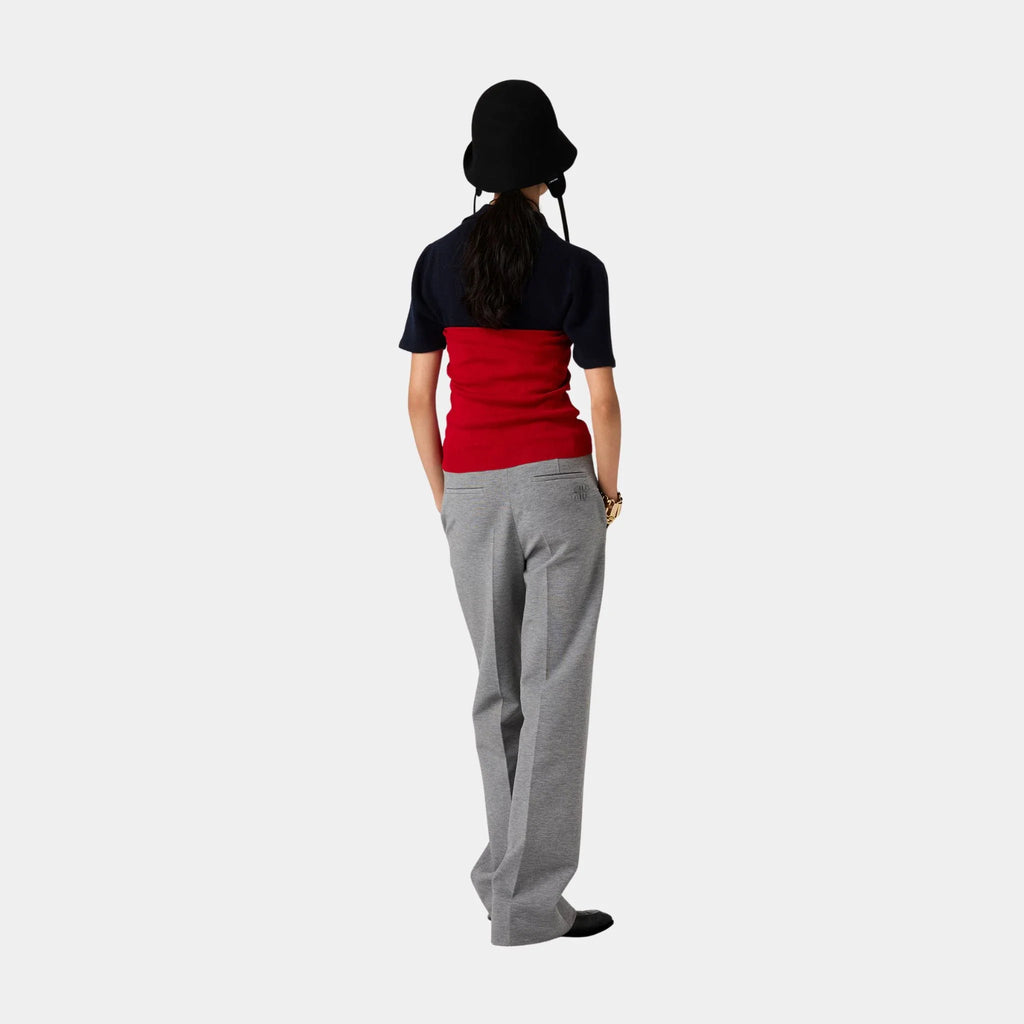 Fabric Stitch Knit Pants With Button Miu miu – Гарантія оригінальності – детальний вид