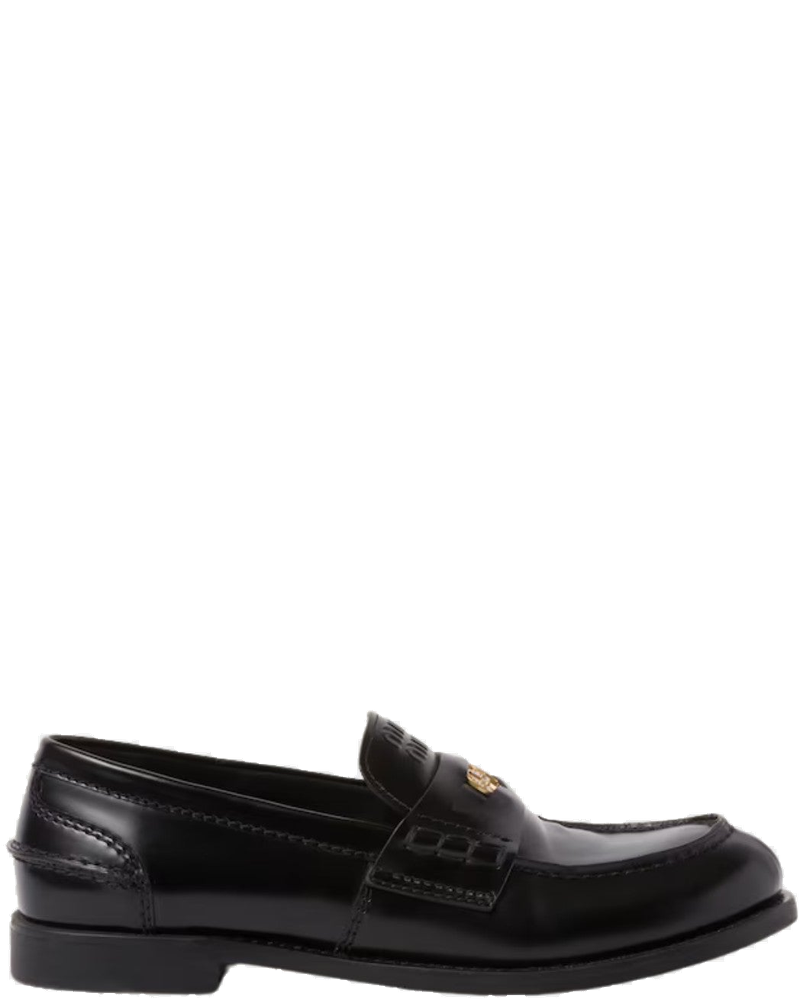 Brushed Leather Penny Loafers Miu miu – Гарантія оригінальності