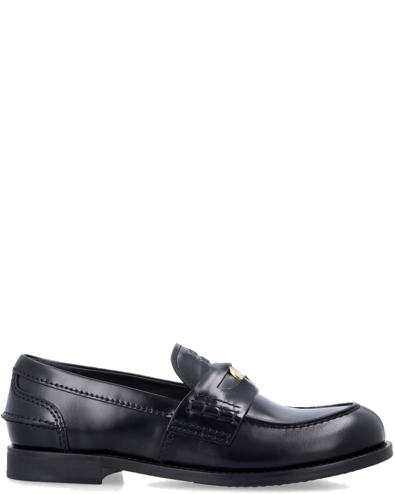 Brushed Leather Penny Loafers Miu miu – Гарантія оригінальності