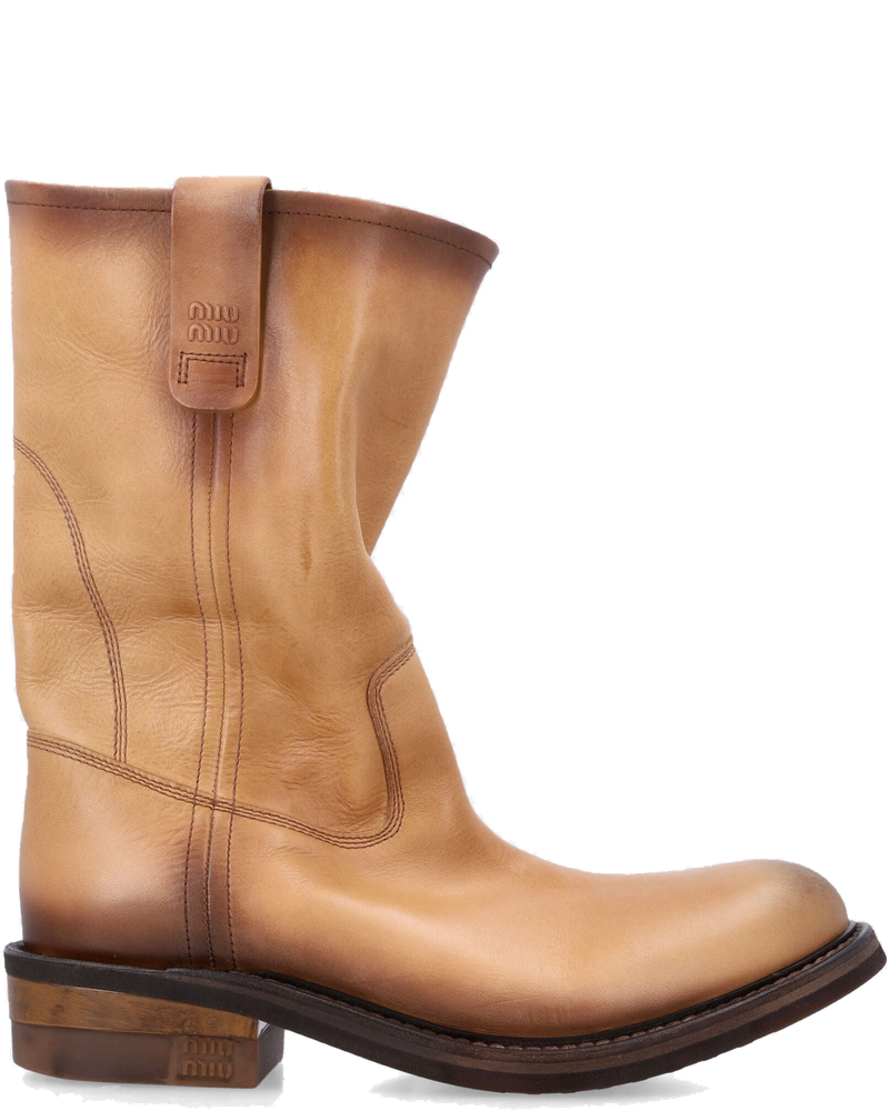 Foule Leather Booties Miu miu оригінал – Купити в Україні