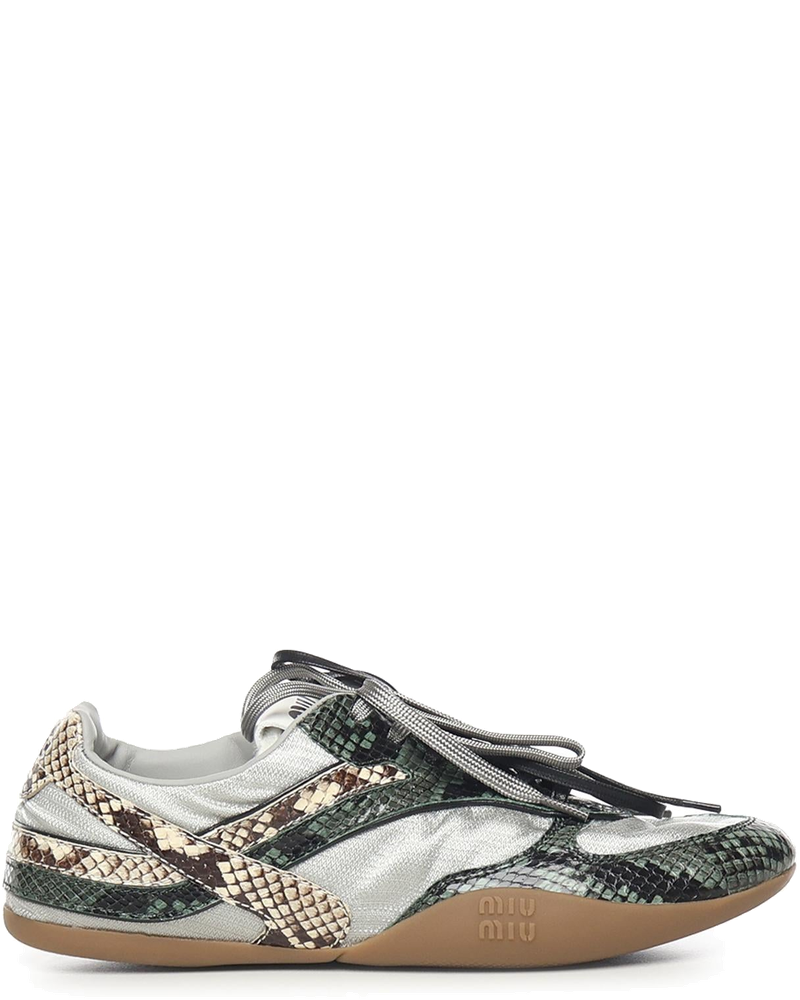 Оригінальна Sneakers Gymnasium In Tessuto Tecnico E Ayers Stampa Pitone Miu miu