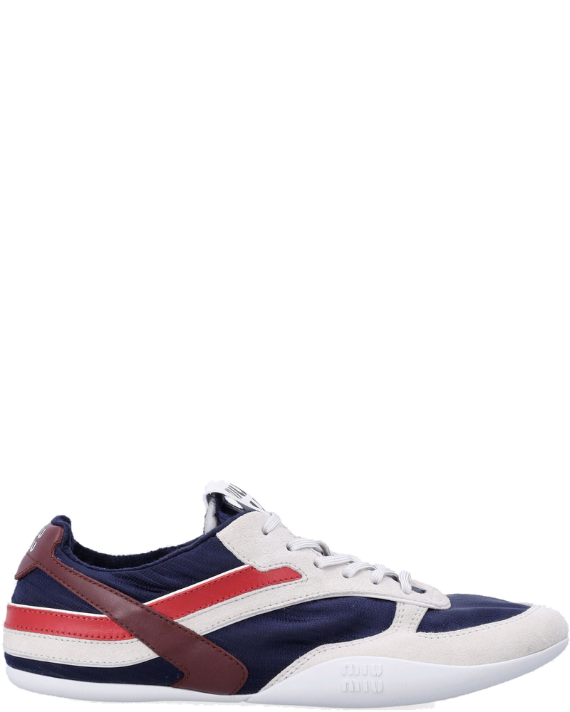 Оригінальна Gymnasium Womans Sneakers In Technical Fabric And Suede Leather Miu miu