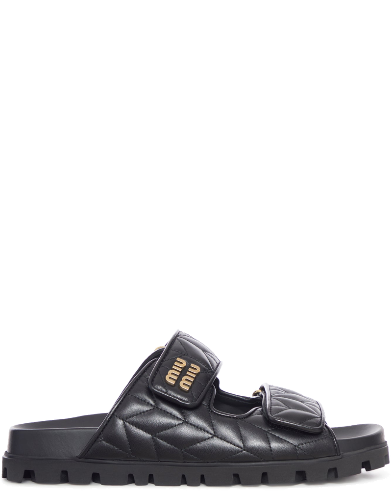 Оригінальна Nappa Matelassé Sandals Miu miu