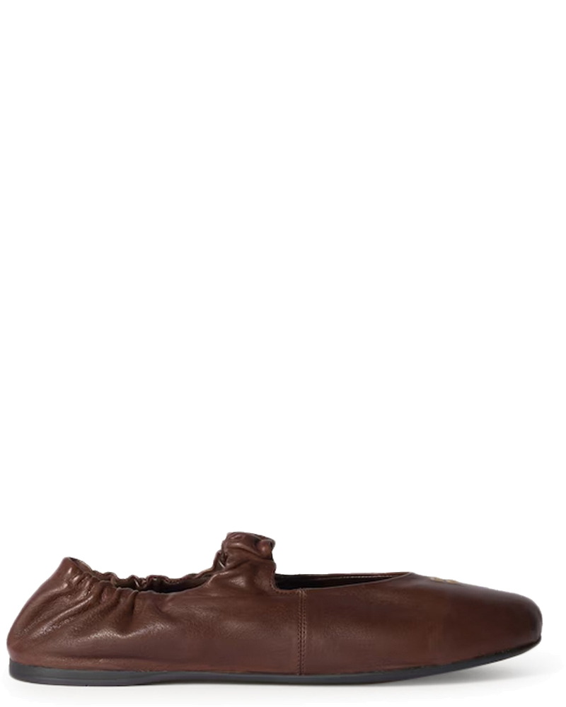 Оригінальна Nappa Ruched Ballet Flats Miu miu